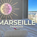 Appartement Vue Mer Marseille - Proches Plages - Wifi - Deux Chambres
